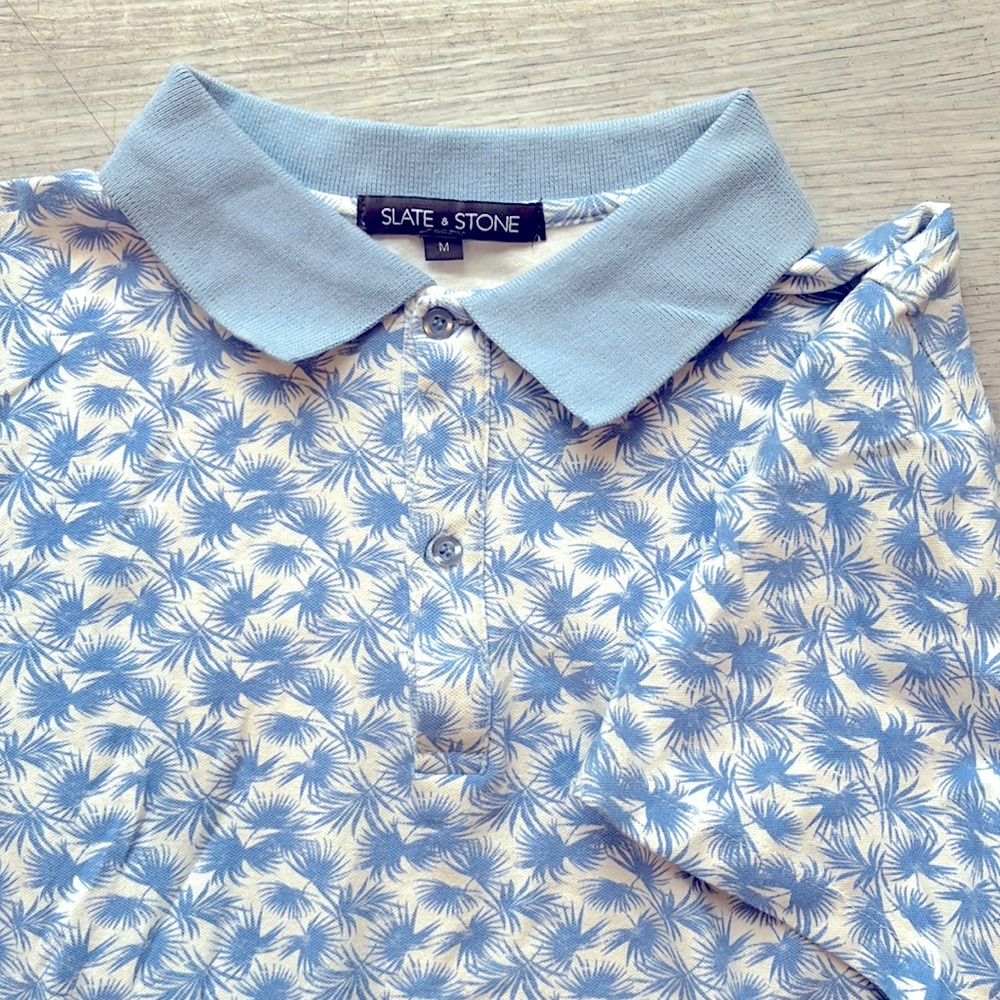 Slate & stone floral polo shirt